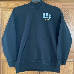 GAP x Disney Black Hoodie with Mickey Mouse Design Kids Size 10